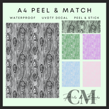 Tree pattern A4 Peel & Match Uvdtf sheet