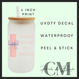 Nothing can measure pink Uvdtf single decal (4”, 10cm)