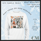 Christmas cow DTF transfer
