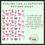 Pink vibes Sublimation A4 sheet