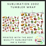 Jelly teddys Sublimation 20oz tumbler wrap
