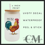 Adult quote designs Uvdtf single decals (4”, 10cm)