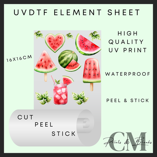 Watermelon Uvdtf element sheet