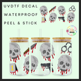 Skulls True Crime 16oz uvdtf wrap