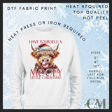 Have yourself a mooey little Christmas DTF transfer