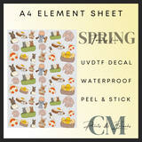 Small Easter Jelly teddy A4 Uvdtf element sheet