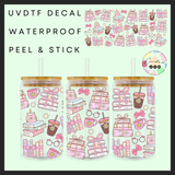 Pink bookish 16oz uvdtf wrap