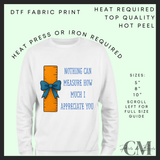 Nothing can measure blue DTF transfer