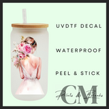 Wedding dress girls uvdtf single decal (4” / 10cm)