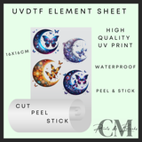 Lunar butterflies uvdtf element sheet