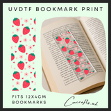 Strawberry bookmark uvdtf wrap