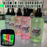 Glow in the dark drip snowglobe solution
