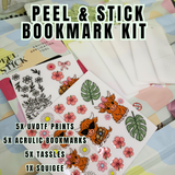 Peel and stick bookmark kit