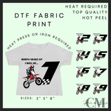 When I wake up bike wheely DTF transfer