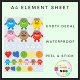 Buzz buddies elements A4 uvdtf element sheet