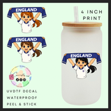 England girls Uvdtf single decal (4”, 10cm)