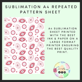 Pink evil eye Sublimation A4 sheet