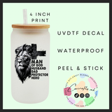 Man of God Uvdtf single decal (4”, 10cm)