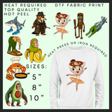 Brain rot monsters DTF transfers