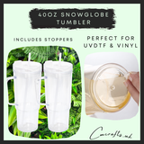 40oz plastic snow globe tumblers (includes stopper)