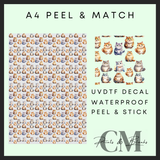 Fat cats A4 Peel & Match Uvdtf sheet