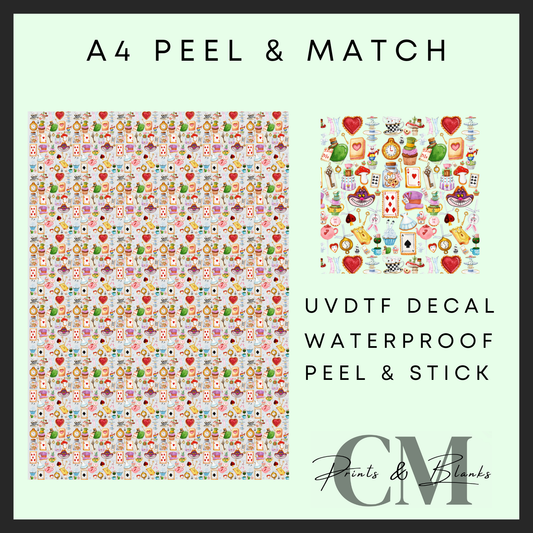 Wonderland A4 Peel & Match Uvdtf sheet