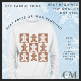 Gingerbread glitter effect DTF transfer