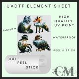 Nature animals Uvdtf element sheet