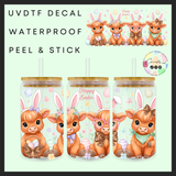 Easter highland cow 16oz uvdtf wrap