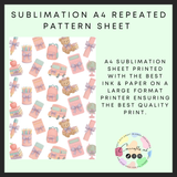 Pink teacher Sublimation A4 sheet
