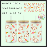 Carrots & bunnies 16oz uvdtf wrap