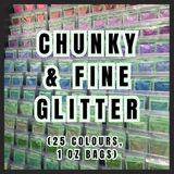 Chunky & fine glitter (1oz bags)