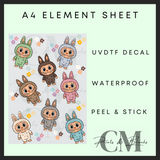 The monsters classic a4 uvdtf element sheet