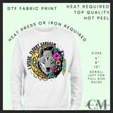 I speak fluent sarcasm wolf DTF transfer