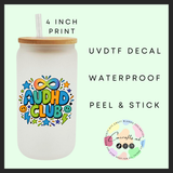 AUDHD Club Uvdtf single decal (4”, 10cm)