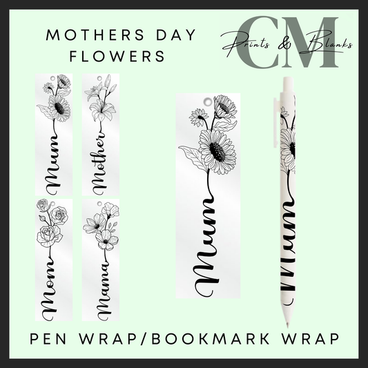 Mother’s Day flowers pen wraps and