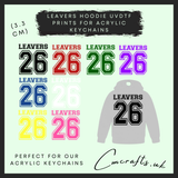 Leavers hoodie uvdtf prints (to match the keychains)