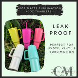 40oz matte leak proof sublimation tumblers