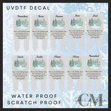 Winter forest memorial marker Uvdtf transfer