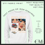 Born to read DTF transfer