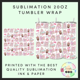 Book girlie Sublimation 20oz tumbler wrap