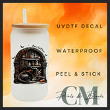 Vintage style Halloween Uvdtf single transfers (4” / 10cm)