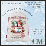 Snowmen DTF Santa sack transfer