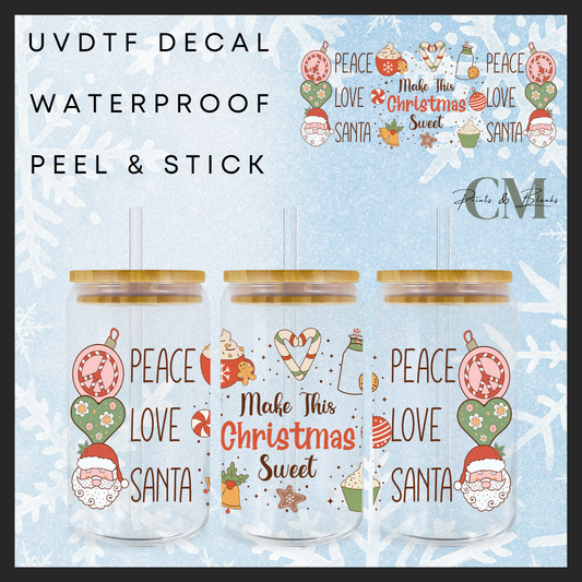 Make this Christmas sweet 16oz uvdtf wrap