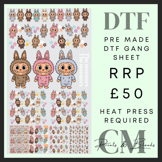 The monsters pre made dtf pre made gang sheet (58x100cm)