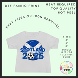 Scotland 2026 kids DTF transfer