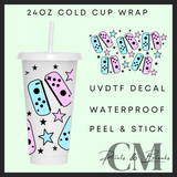 Blue & pink switch 24oz Uvdtf wrap