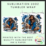 Professional overthinker Sublimation 20oz tumbler wrap