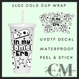 In my gamer era black and white switch 24oz Uvdtf wrap