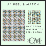 Fishing A4 Peel & Match Uvdtf sheet